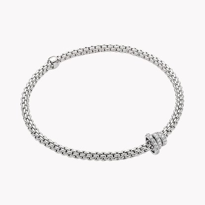 Fope Flex'it Prima Diamond Bracelet - Pave Setting 0.31ct in 18ct White Gold