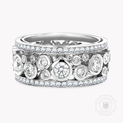 Bubbles Band Diamond Ring 1.52ct in 18ct White Gold