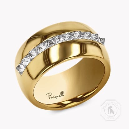 RockChic Wide 1.02ct Inverted Diamond Ring in 18ct Yellow Gold