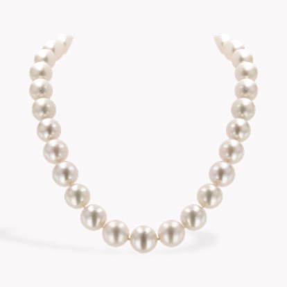 South Sea Pearl Necklace with Art Deco Diamond Clasp