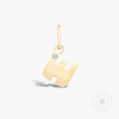 Letter W Diamond Pendant Charm