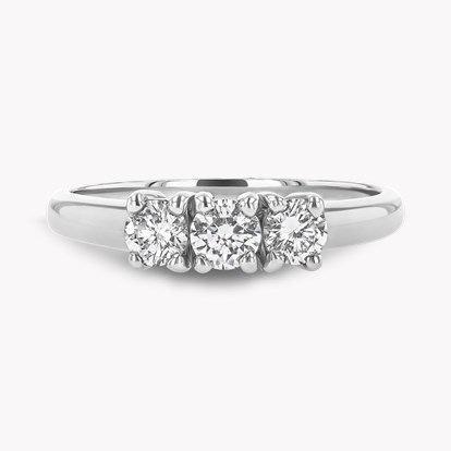 Brilliant Cut 0.49ct Diamond Three Stone Ring