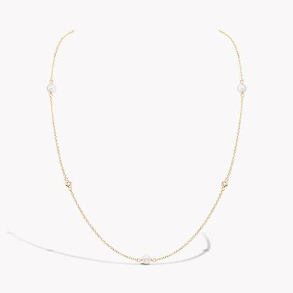 Sundance Pearl Necklace 2.60ct in 18ct Yellow Gold