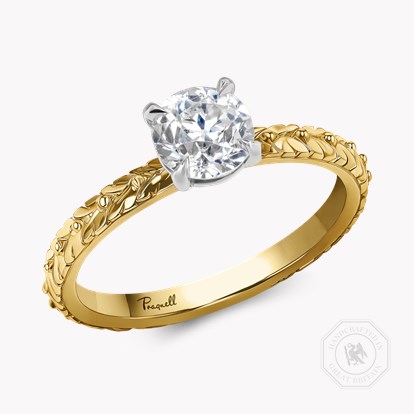 Apple Blossom Old Cut 0.98ct Diamond Ring