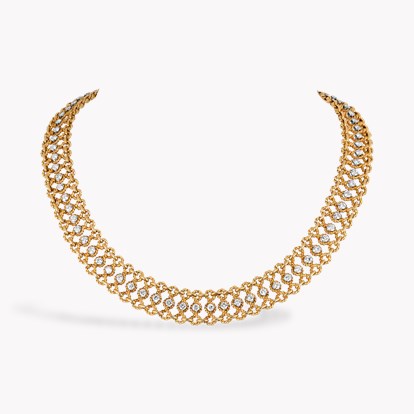 Retro Cartier Brilliant Cut 6.20ct Diamond Set Necklace