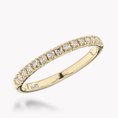 Brilliant Cut Diamond Half Eternity Ring 0.22ct in Yellow Gold