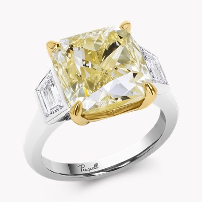 Radiant Cut 10.01ct Diamond Ring in Platinum & 18ct Yellow Gold