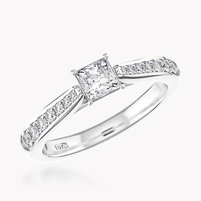 0.36ct Diamond Solitaire Ring Platinum Duchess Setting