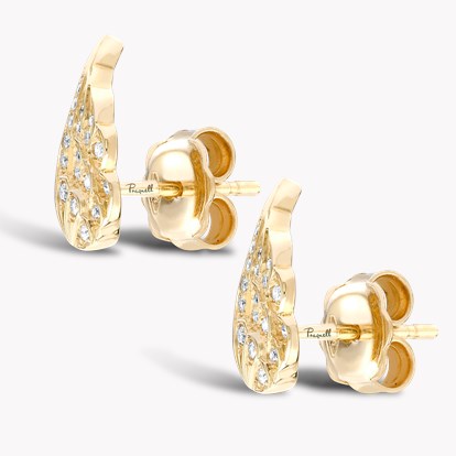 Tiara Small Diamond Earrings 0.20ct in 18ct Yellow Gold