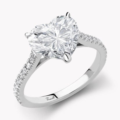 Aurora 3.22ct Heart-shaped Diamond Ring in Platinum