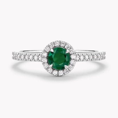 Celestial 0.30ct Emerald and Diamond Cluster Ring