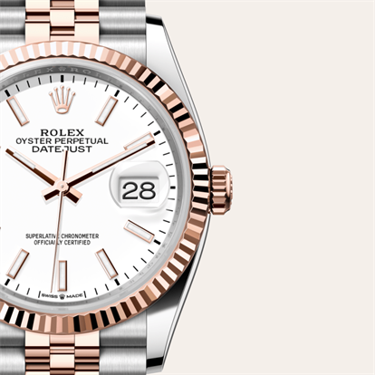Datejust 36, Oyster, 36 mm, Oystersteel and Everose gold watch