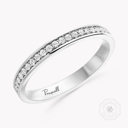 Brilliant Cut Diamond Half Eternity Ring 0.12ct in Platinum
