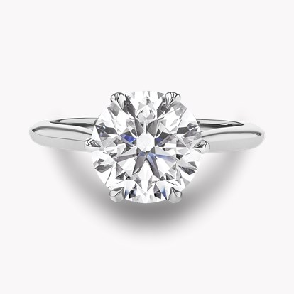 Classic Six-Claw 3.51ct Brilliant Cut Diamond Ring