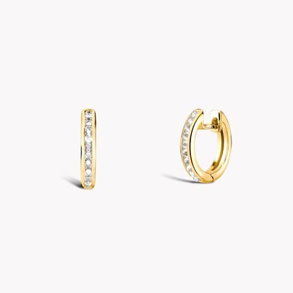 RockChic Diamond Hoop Earrings 0.46ct in 18ct Yellow Gold
