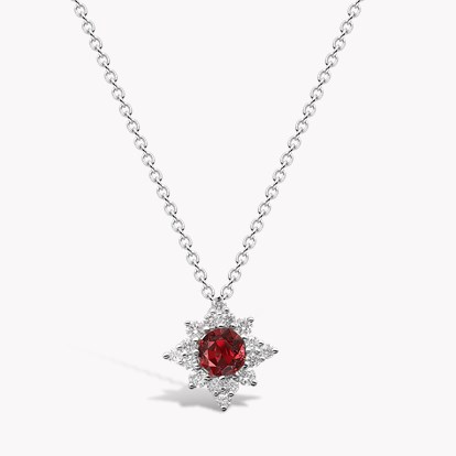 Star Struck Ruby Pendant 0.53ct in 18ct White Gold