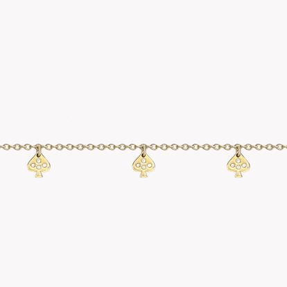 Brilliant Cut 0.10ct Diamond LadyLuck Spade Bracelet