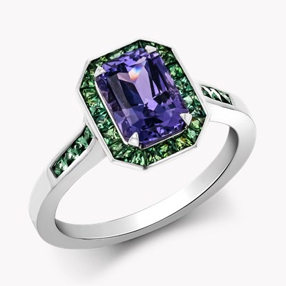 Gatsby Purple Spinel Ring 2.18cts in 18ct White Gold