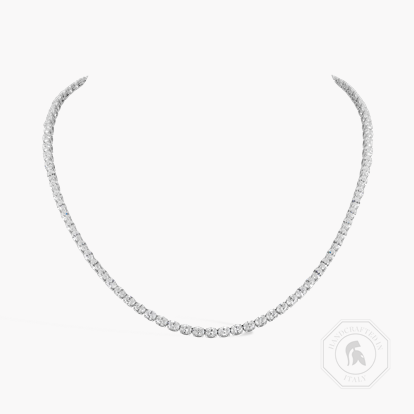 Oval Cut 17.29ct Diamond Line Necklace