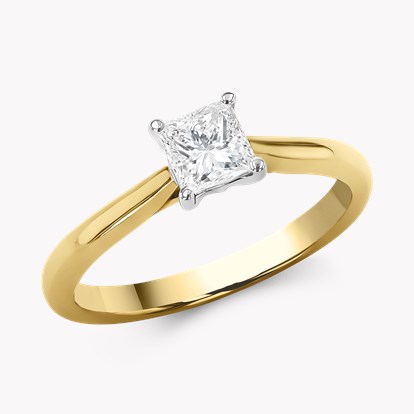 Gaia 0.50ct Diamond Solitaire Ring in 18ct Yellow Gold and Platinum
