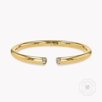 Eclipse 0.80ct Diamond Spring Bangle in 18ct Yellow Gold
