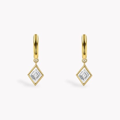 Lozenge Cut 1.085ct Diamond Drop Earrings