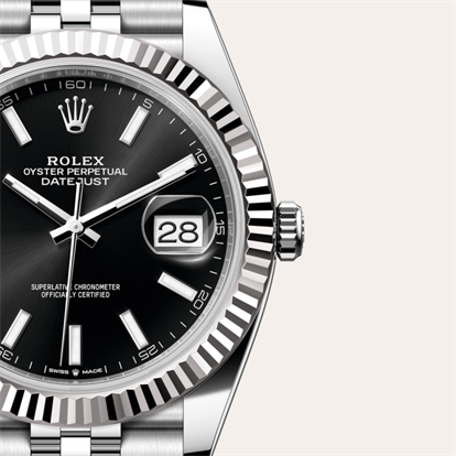 Datejust 41, Oyster, 41 mm, Oystersteel and white gold watch