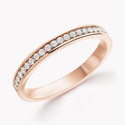 Brilliant Cut Diamond Half Eternity Ring 0.12ct in 18ct Rose Gold