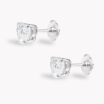 Heart Shaped 4.03ct Diamond Stud Earrings