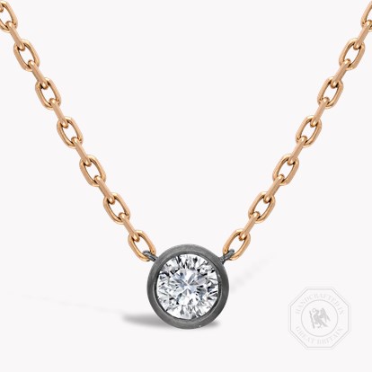Legacy Old Cut Diamond Pendant 0.62ct in Rose & White Gold