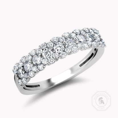 Brilliant Cut Diamond Half Eternity Ring