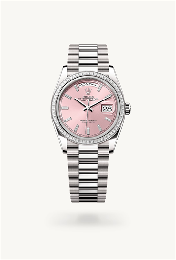 Rolex Day-Date 36 Oyster, 36 mm, white gold and diamonds