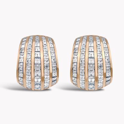 Manhattan Classic Huggie Earrings 2.60ct in 18ct Rose Gold