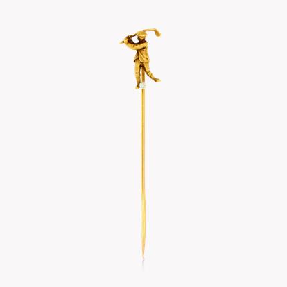 Belle Epoch Golfer Pin in 18ct Yellow Gold