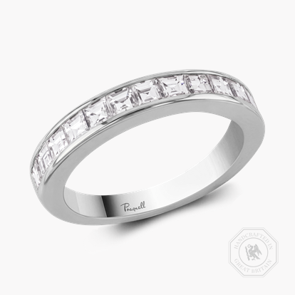 Carré Cut 1.07ct Diamond Half Eternity Ring