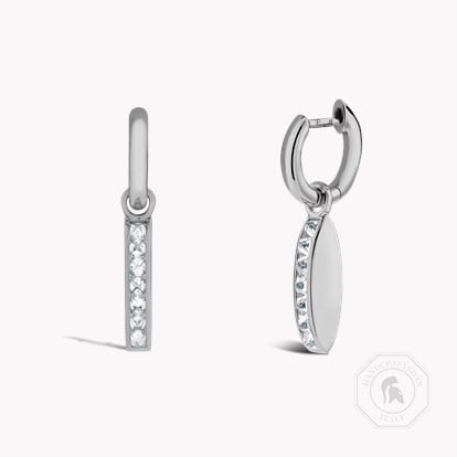RockChic Inverted Princess Cut Diamond Drop Earrings in 18ct White Gold