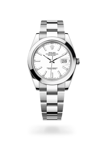 Datejust 41 * Oyster, 41 mm, Oystersteel with a Bright blue Smooth bezel and Oyster, three-piece solid links bracelet