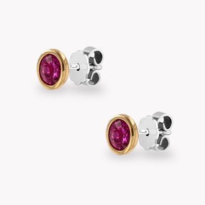 Oval Cut 1.30ct Pink Sapphire Stud Earrings