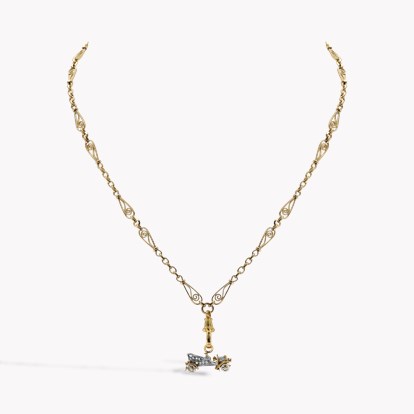 Edwardian Rose Cut Diamond Motor Car Clip Pendant