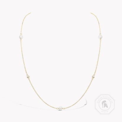 Sundance Pearl Necklace 2.60ct in 18ct Yellow Gold