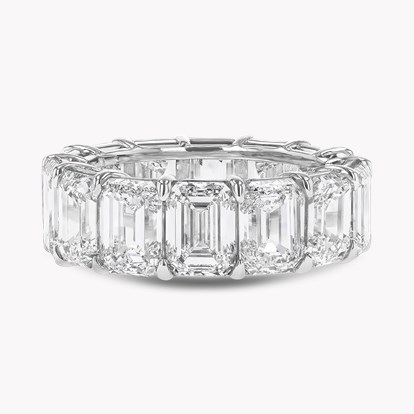 Emerald Cut 14.33cts Diamond Full Eternity Ring