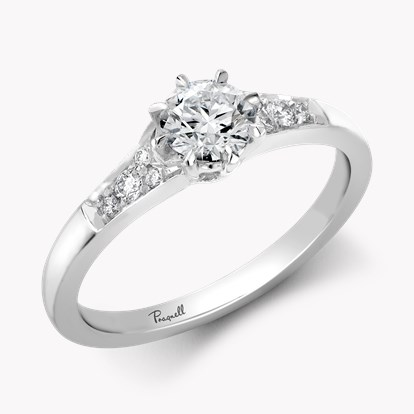 Antrobus 0.50ct Diamond Solitaire Ring - 1.8mm Width in Platinum