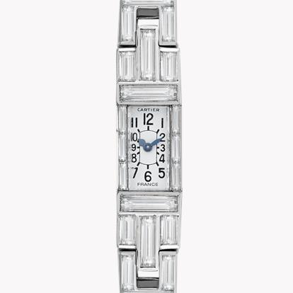 Cartier Art Deco Cocktail Watch Baguette Diamonds in Platinum