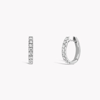 Brilliant Cut Diamond Hoop Earrings 0.45ct in 18ct White Gold