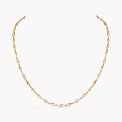 Cleopatra 3.744ct Diamond Gold Link 45cm Mini Necklace