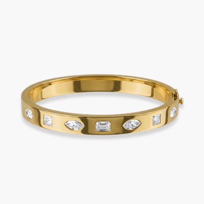 Marquise, Oval, Princess and Emerald Cut Natural Diamond Classic Bangle
