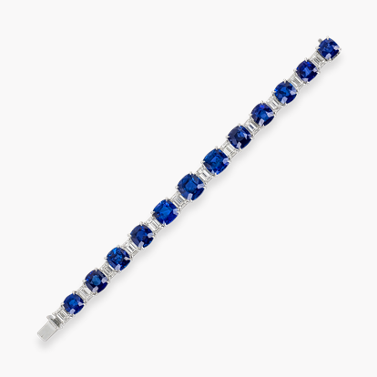 Masterpiece 62.29ct Sri Lankan Sapphire and Diamond Bracelet