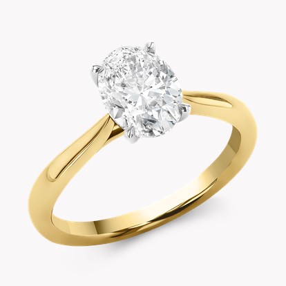 Gaia 1.51ct Oval Diamond Solitaire Ring in 18ct Yellow Gold