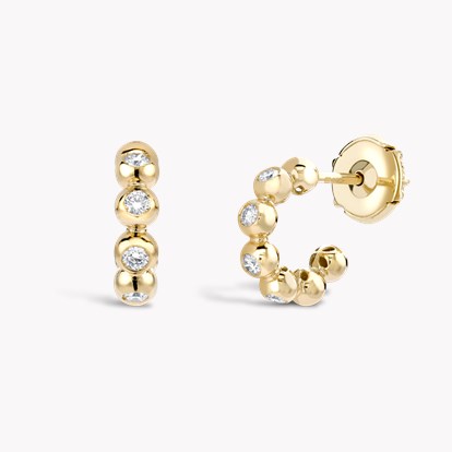 Bohemia Diamond Hoop Earrings 0.22ct in 18ct Yellow Gold