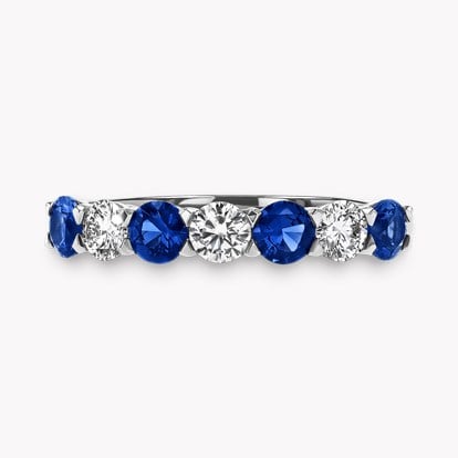 Seven Stone Sapphire and Diamond Ring
